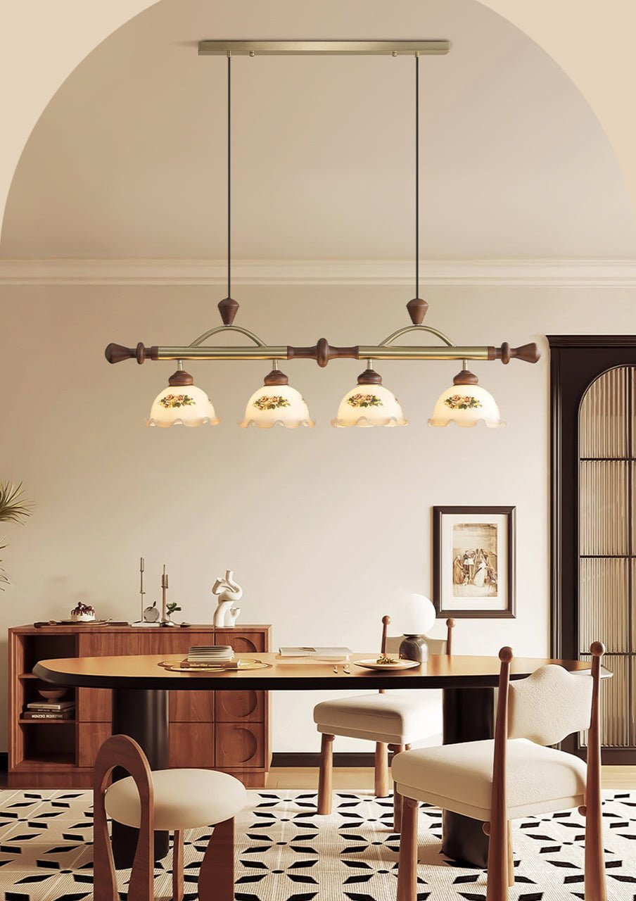 Floral Patterned Multi Pendant Light