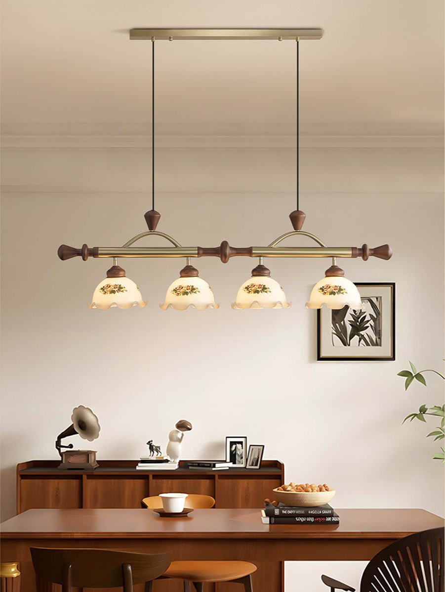 Floral Patterned Multi Pendant Light