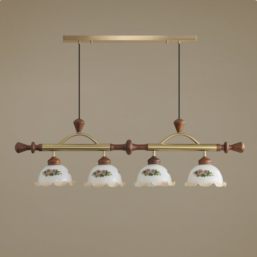 Floral Patterned Multi Pendant Light