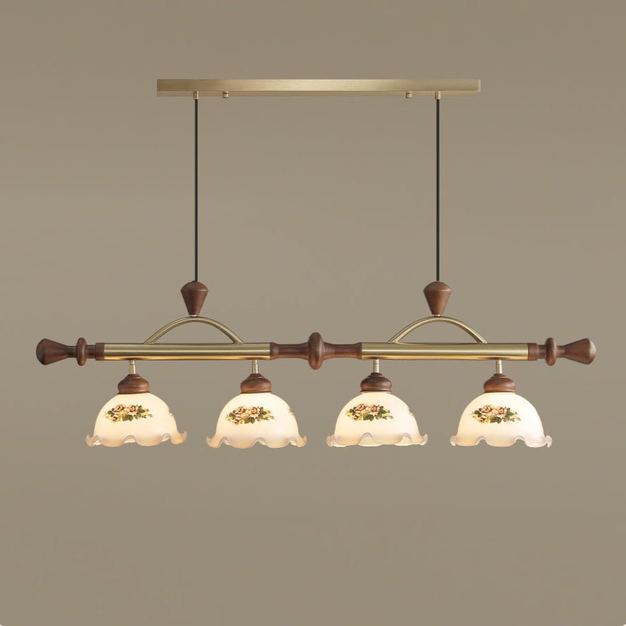 Floral Patterned Multi Pendant Light