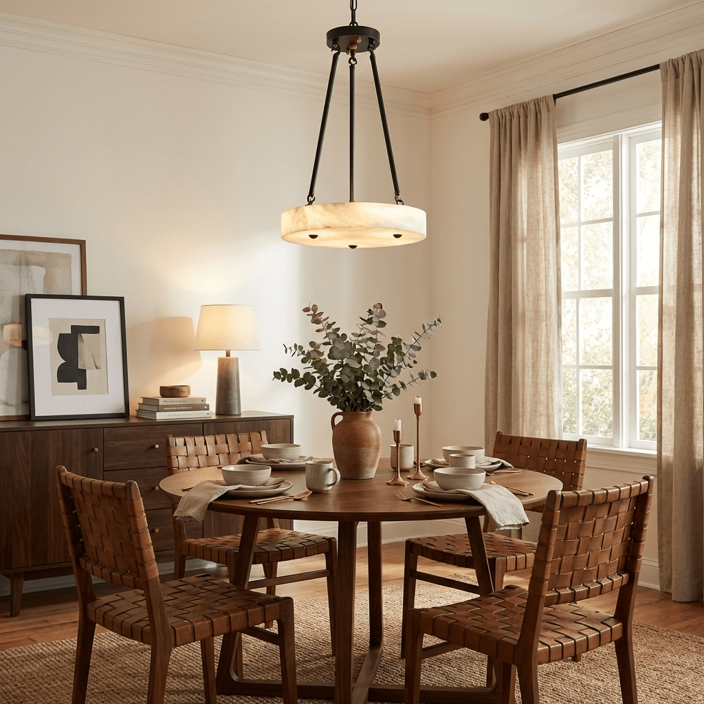 Aurelia Alabaster Disc Pendant Light