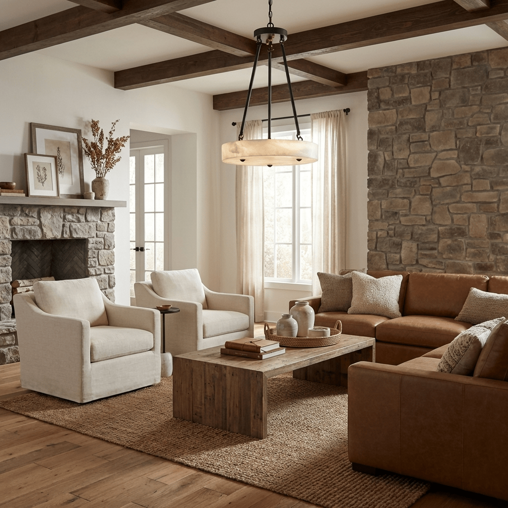 Aurelia Alabaster Disc Pendant Light