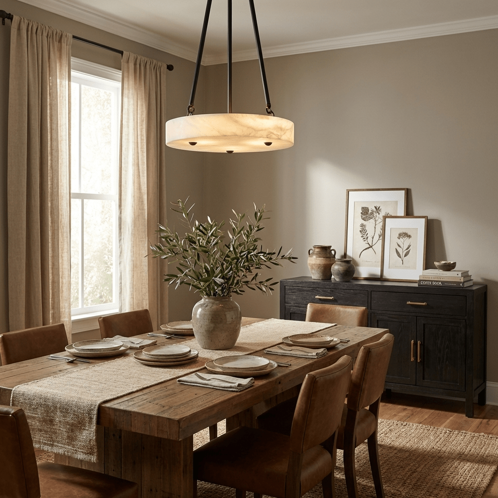 Aurelia Alabaster Disc Pendant Light