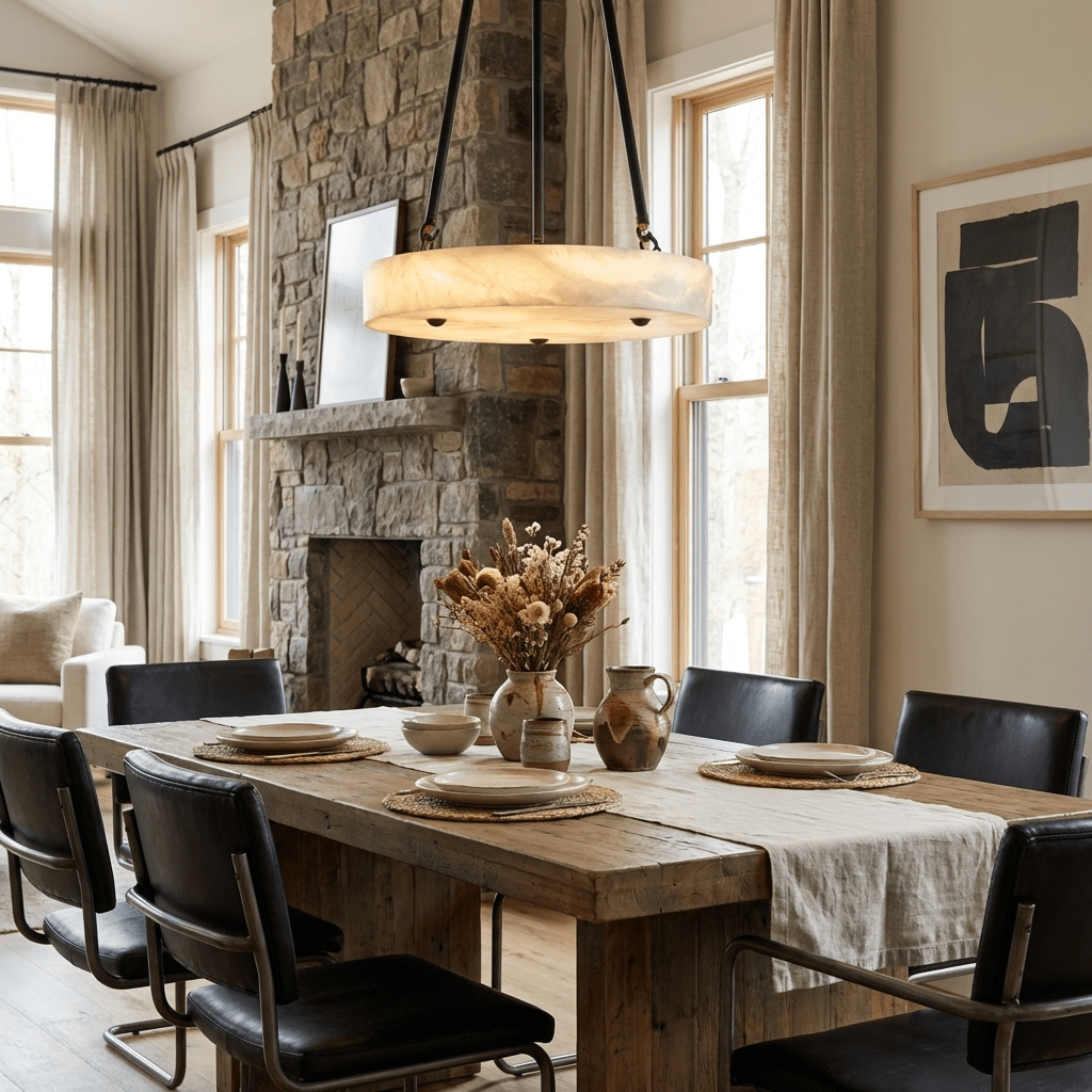 Aurelia Alabaster Disc Pendant Light