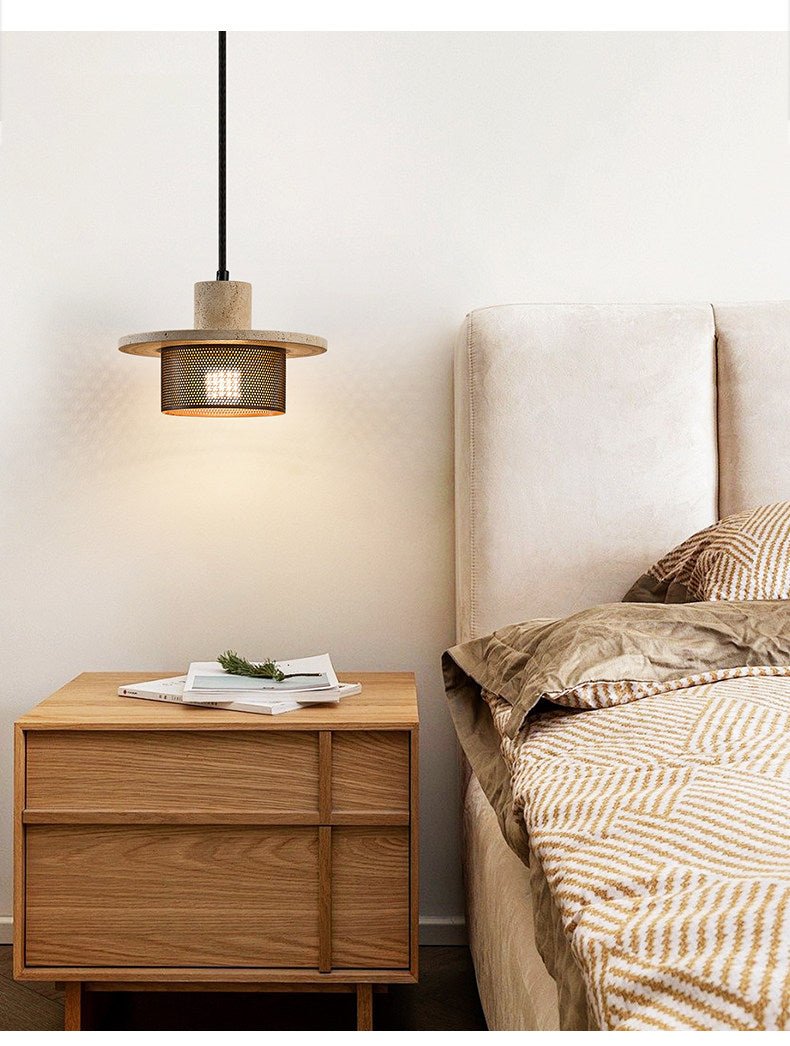 Caldera Travertine Mesh Pendant Lamp