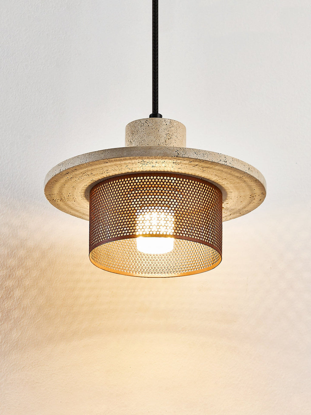 Caldera Travertine Mesh Pendant Lamp