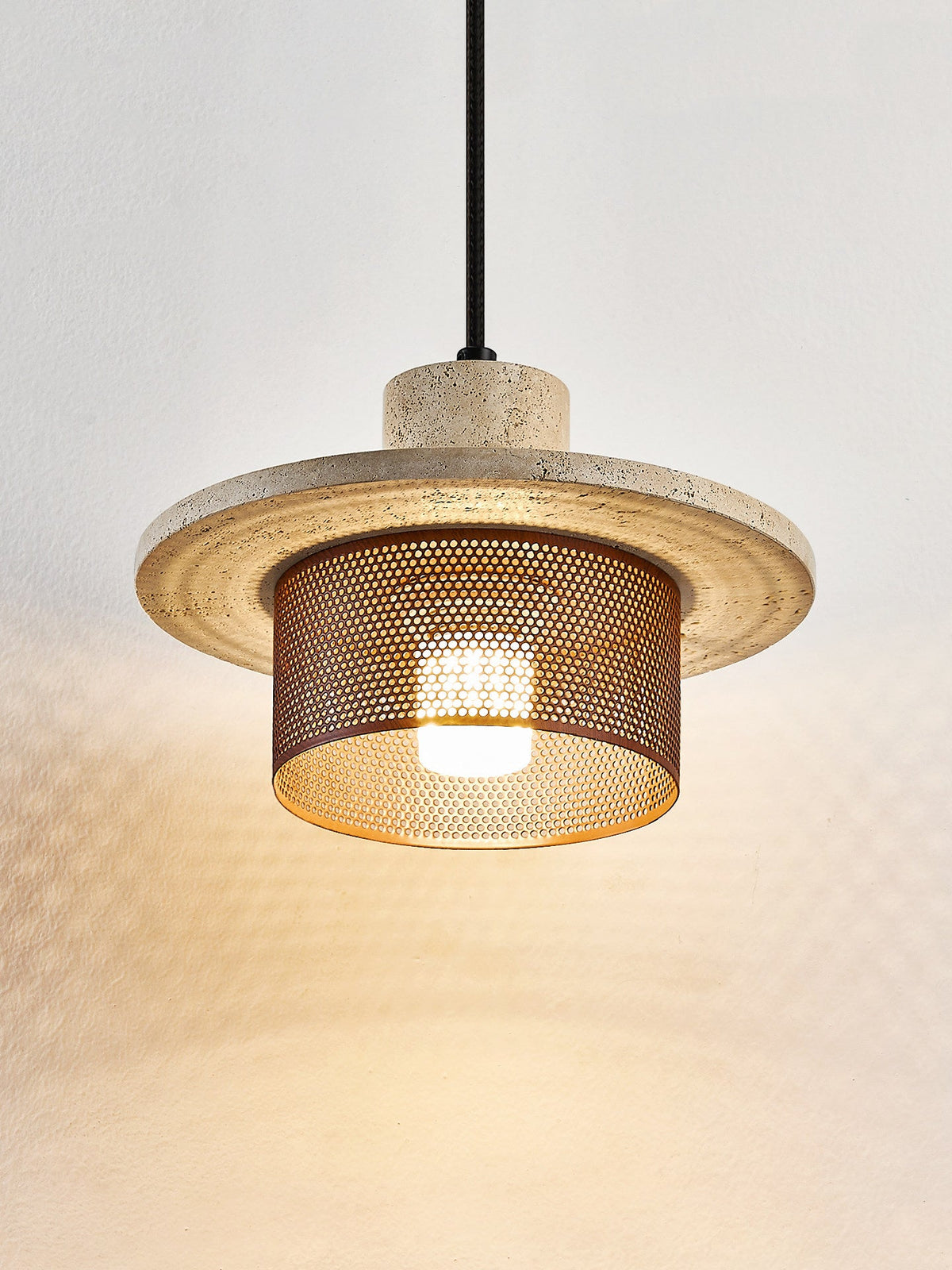 Caldera Travertine Mesh Pendant Lamp