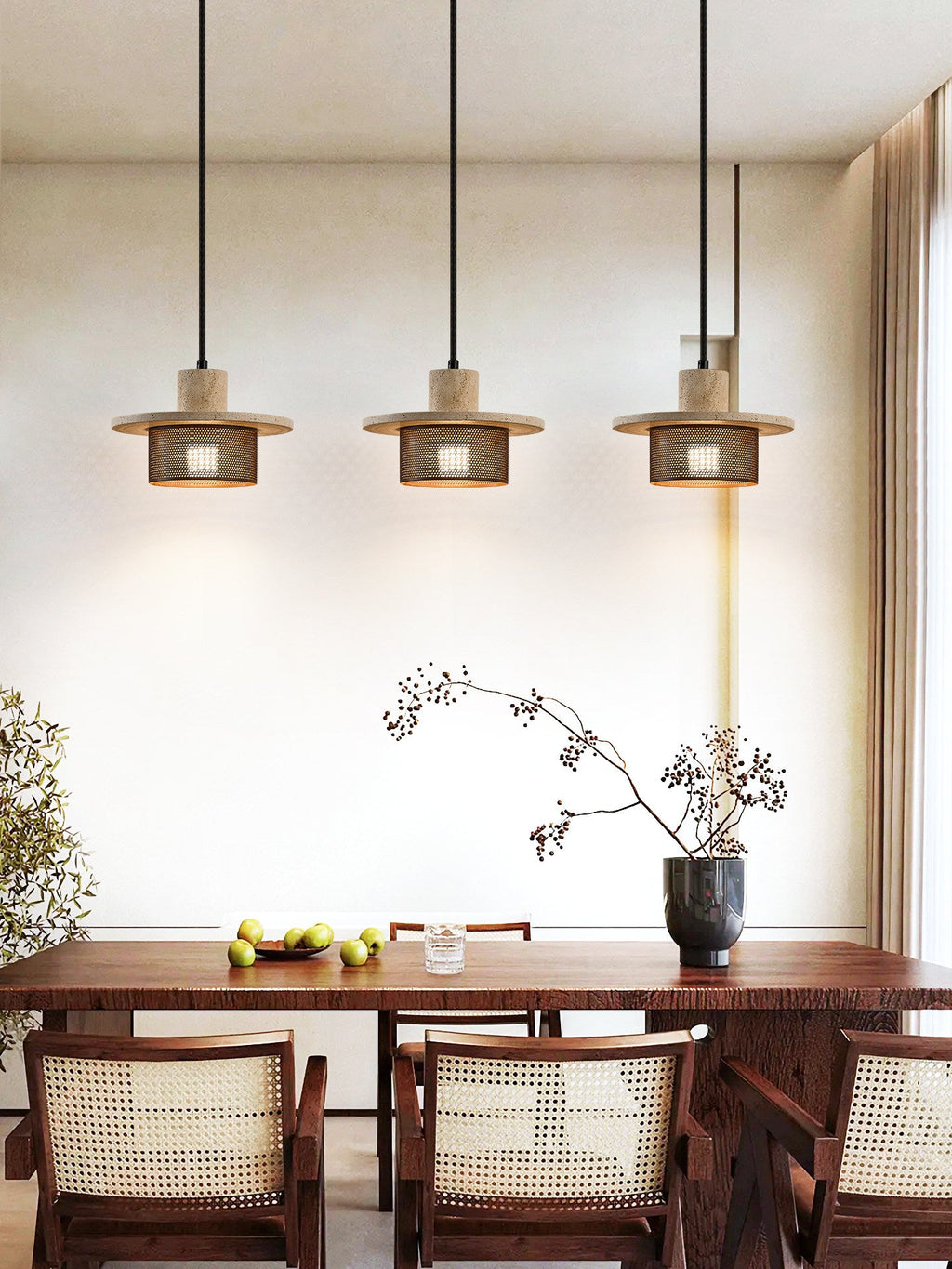 Caldera Travertine Mesh Pendant Lamp