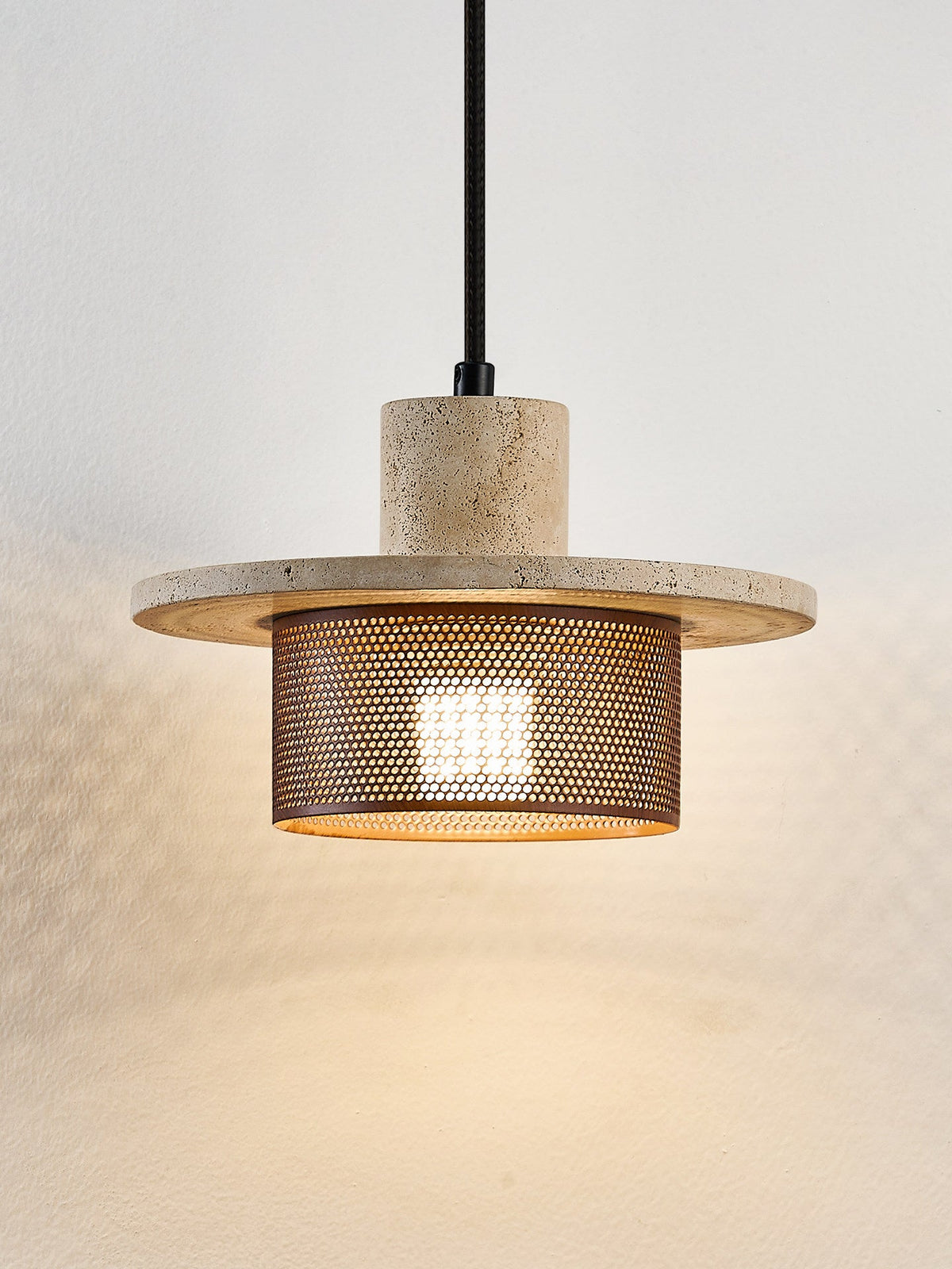 Caldera Travertine Mesh Pendant Lamp