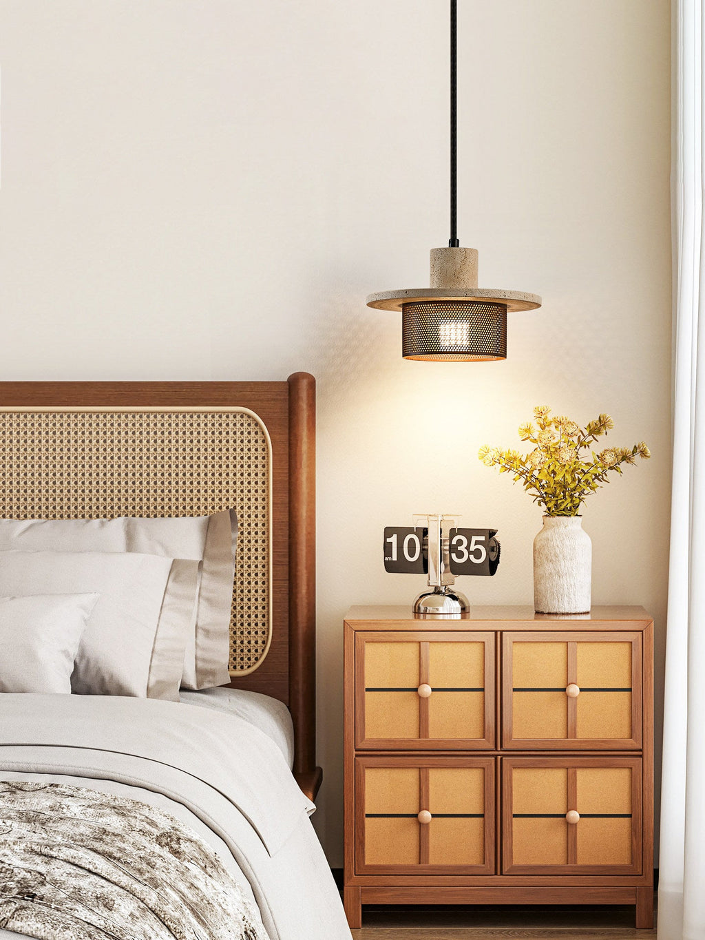 Caldera Travertine Mesh Pendant Lamp
