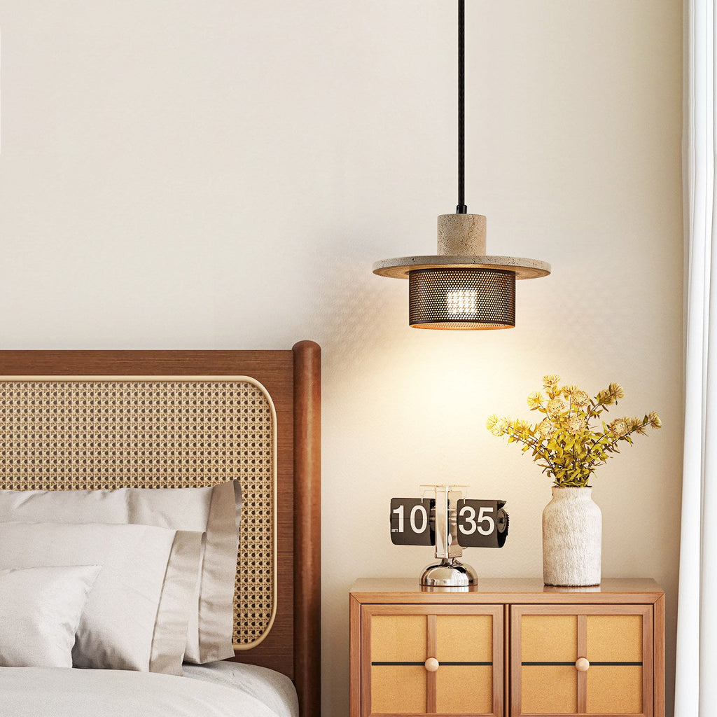Caldera Travertine Mesh Pendant Lamp