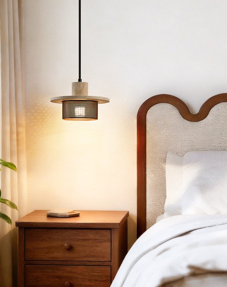 Caldera Travertine Mesh Pendant Lamp