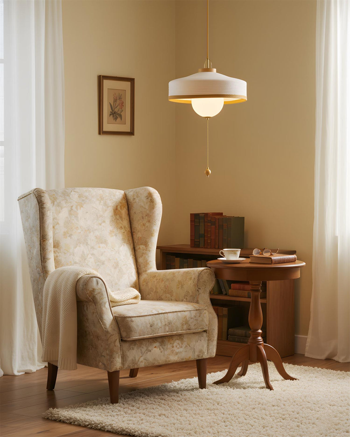 Woven Drum Globe Pendant Lamp