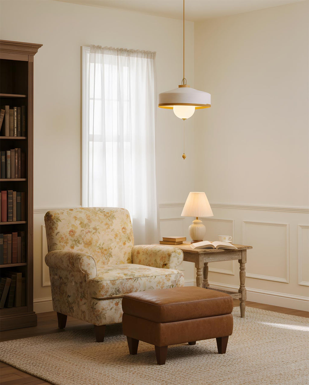 Woven Drum Globe Pendant Lamp