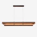 Curved Wood Linear Pendant Light