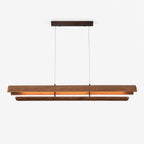 Curved Wood Linear Pendant Light