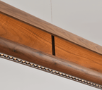 Curved Wood Linear Pendant Light