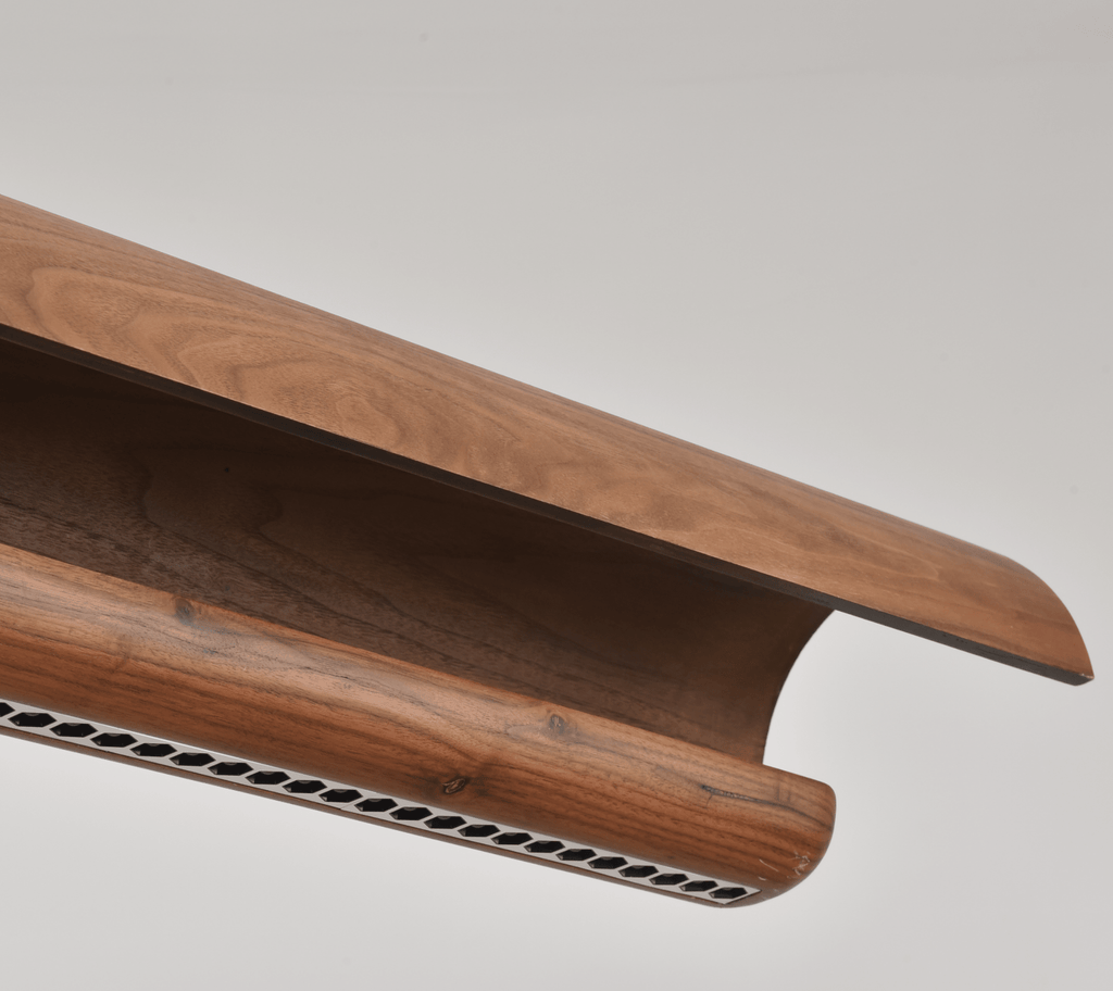 Curved Wood Linear Pendant Light