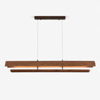 Curved Wood Linear Pendant Light
