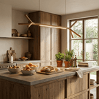 Branch Wood Linear Pendant Light