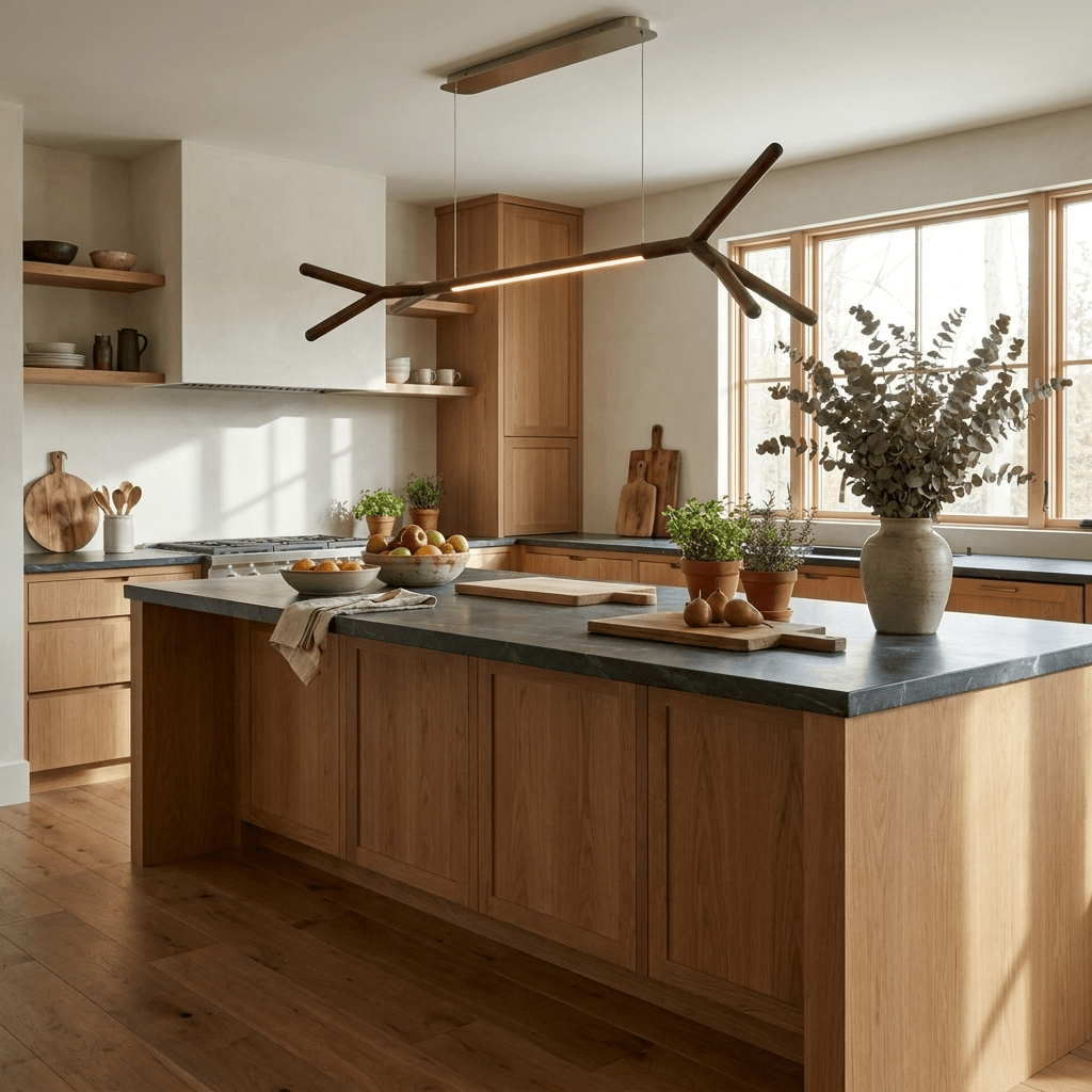 Branch Wood Linear Pendant Light