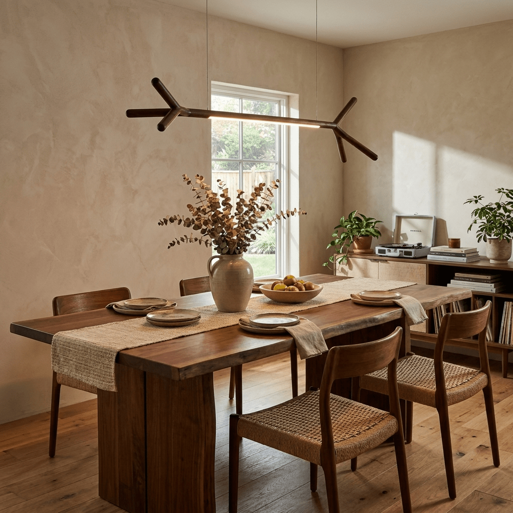Branch Wood Linear Pendant Light