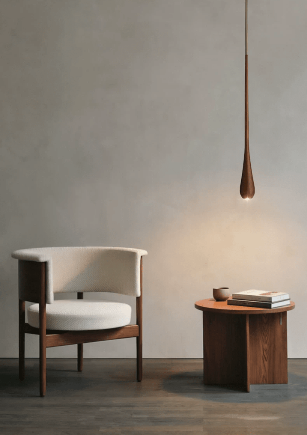 Elongated Teardrop Pendant Light