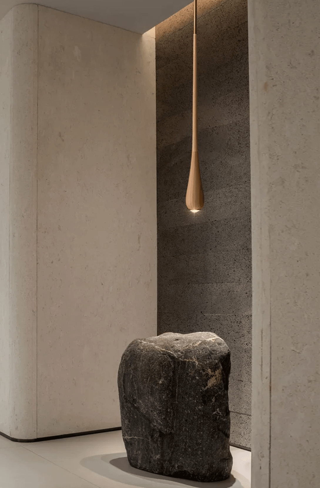 Elongated Teardrop Pendant Light