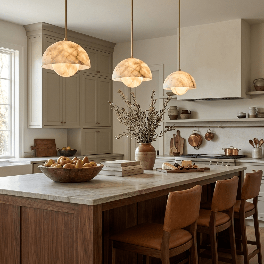 Alabaster Bud Pendant Lamp