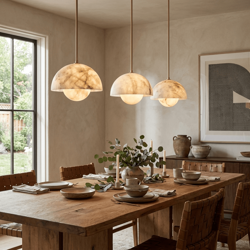 Alabaster Bud Pendant Lamp