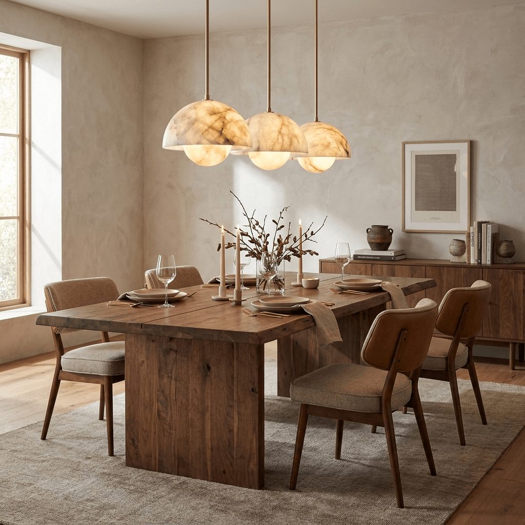 Alabaster Bud Pendant Lamp