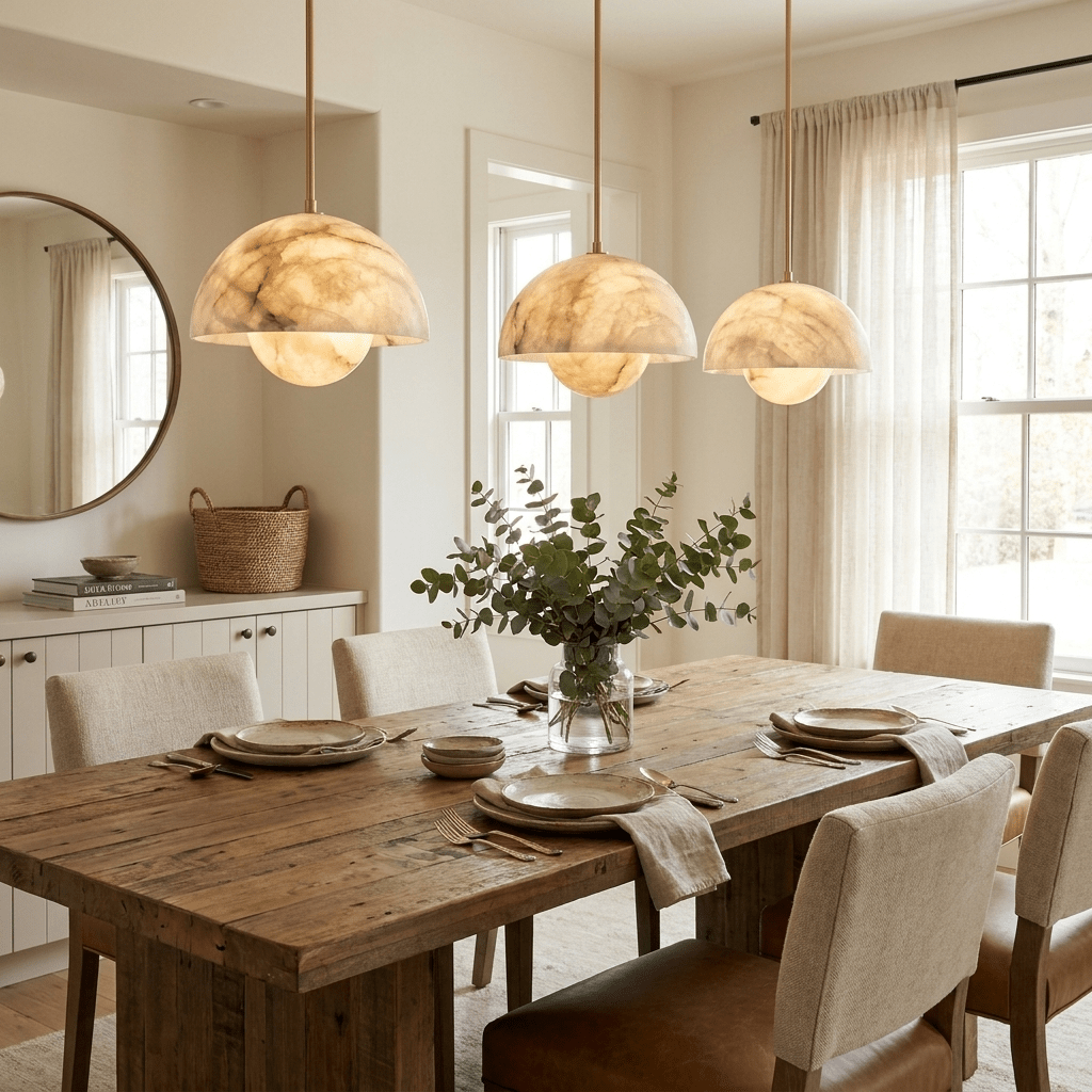 Alabaster Bud Pendant Lamp