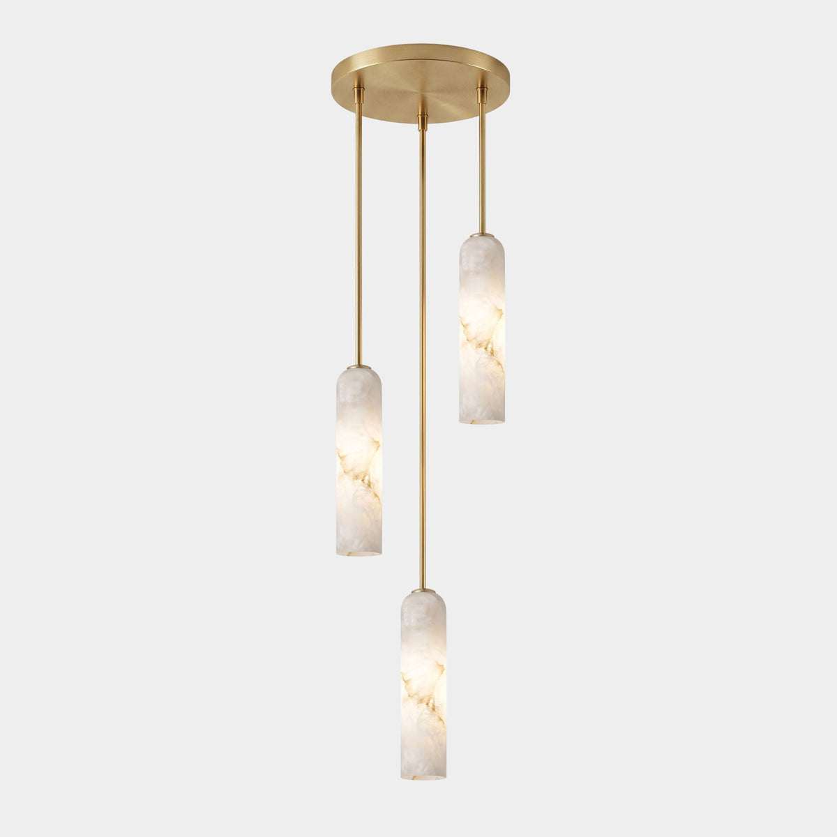 Alabaster Cylinder Pendant Light