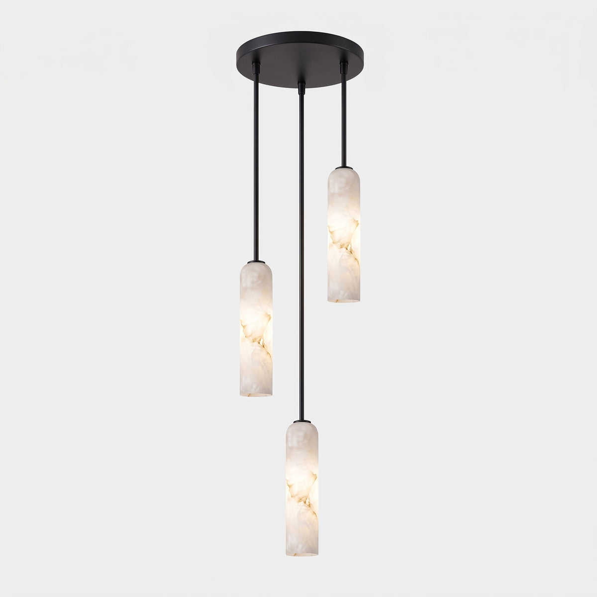 Alabaster Cylinder Pendant Light
