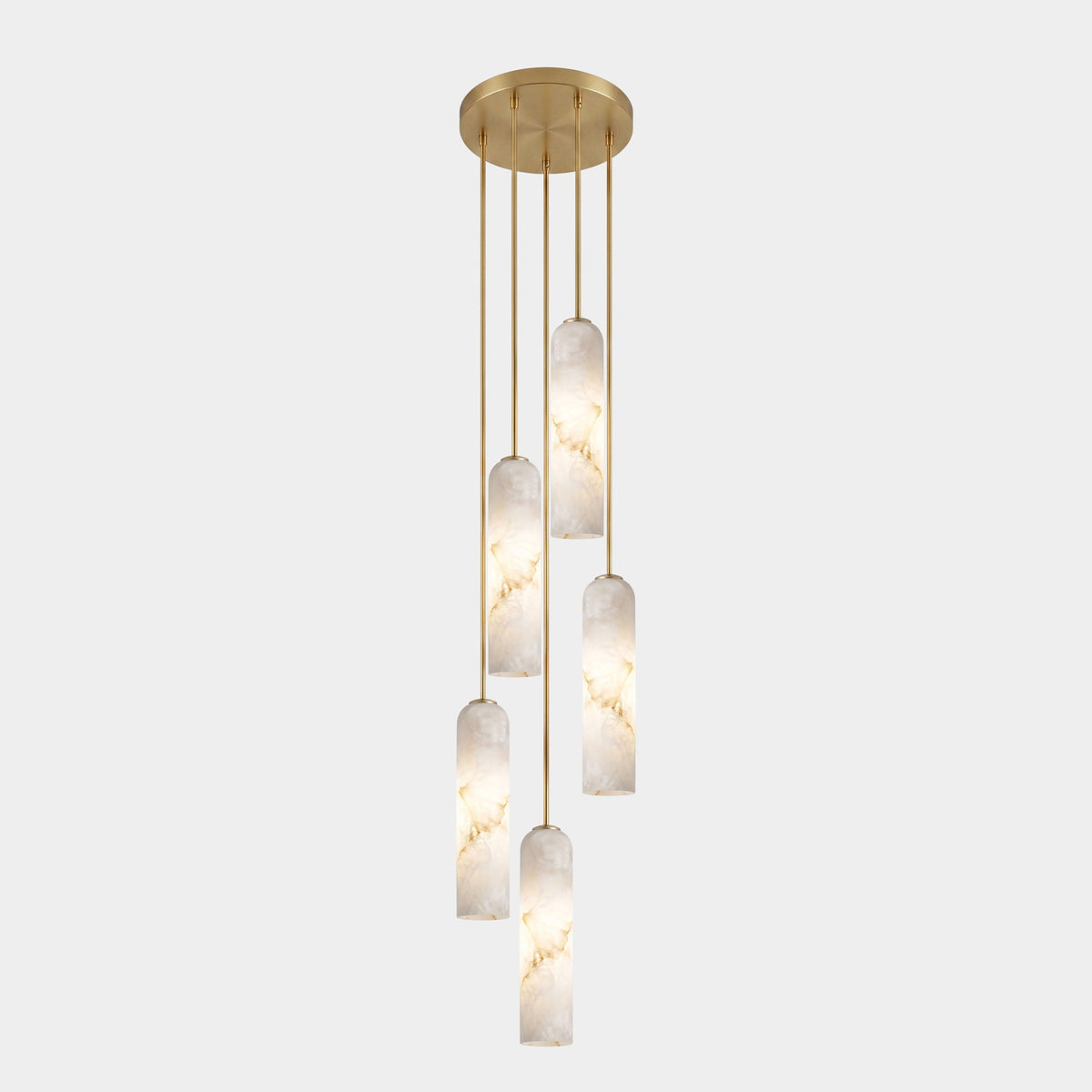 Alabaster Cylinder Pendant Light