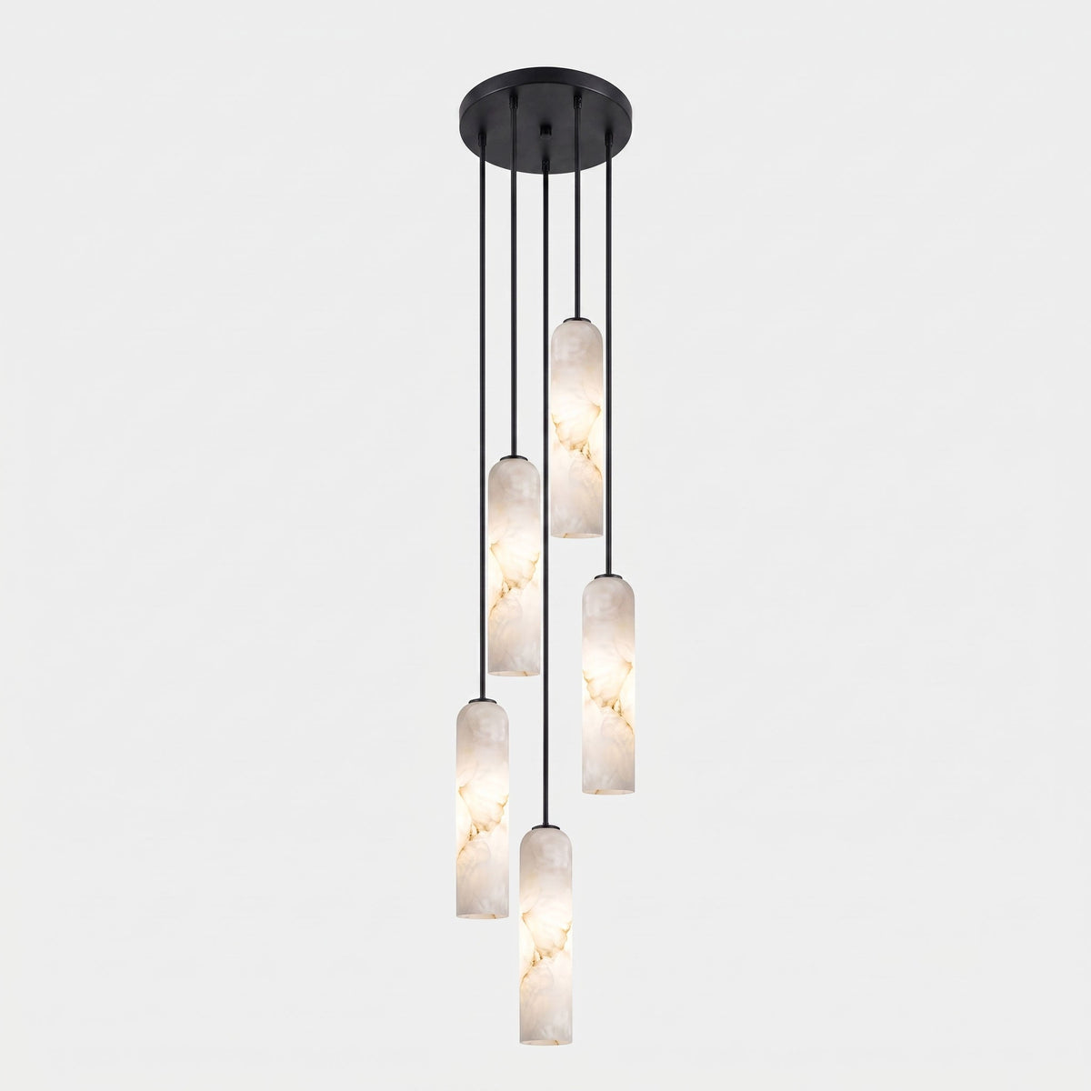 Alabaster Cylinder Pendant Light