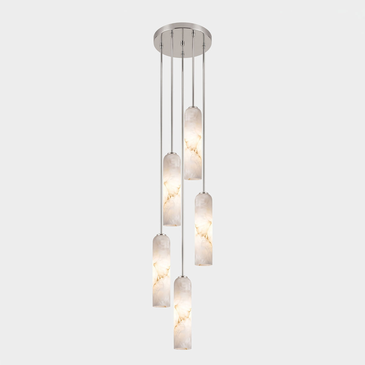 Alabaster Cylinder Pendant Light