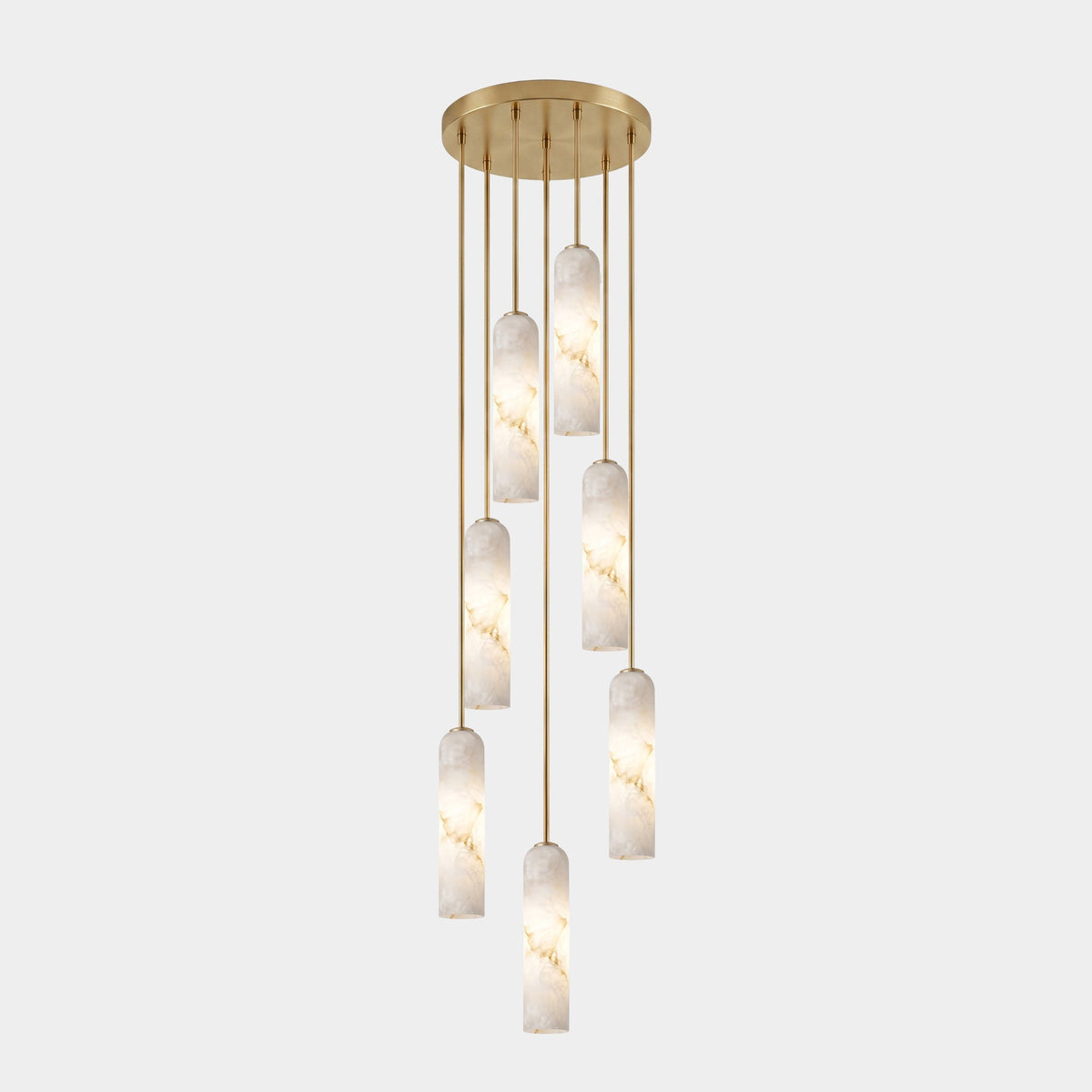 Alabaster Cylinder Pendant Light
