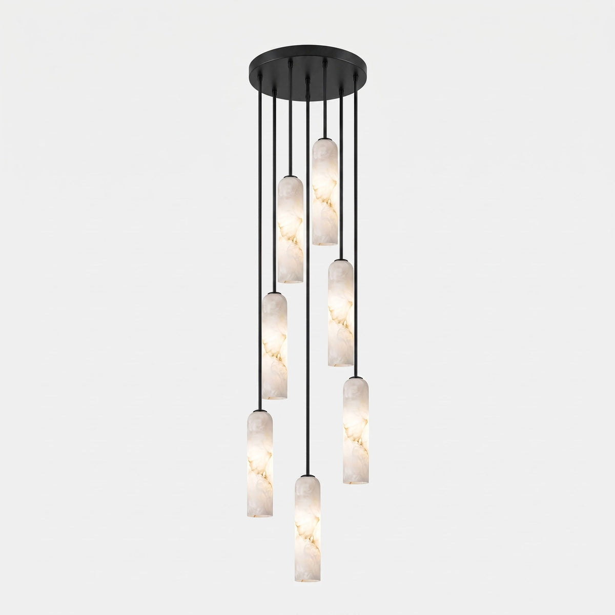 Alabaster Cylinder Pendant Light