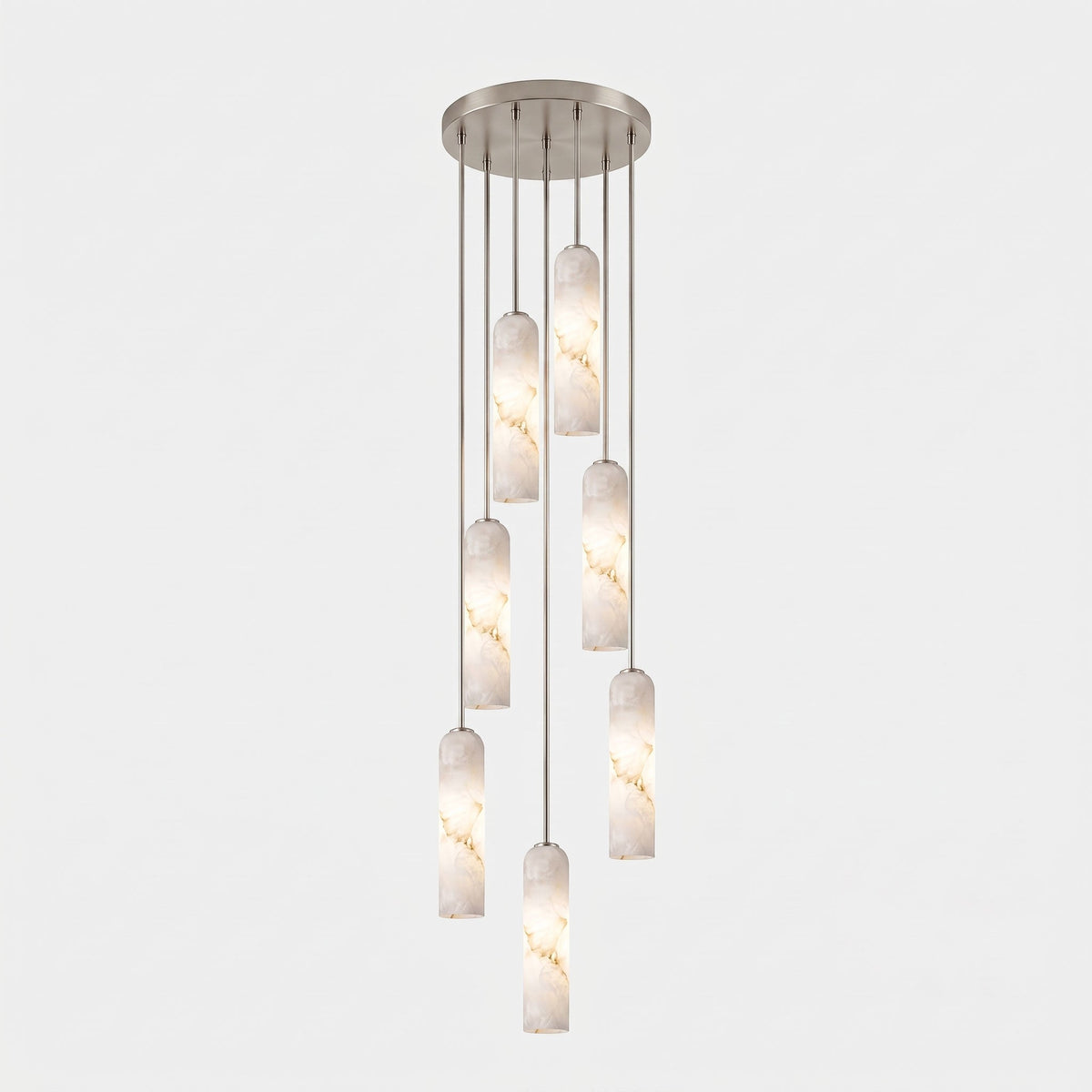 Alabaster Cylinder Pendant Light