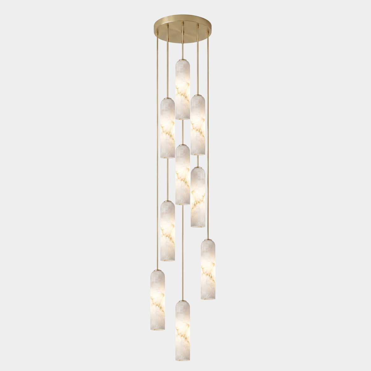 Alabaster Cylinder Pendant Light