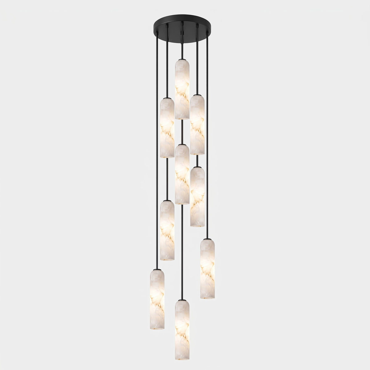 Alabaster Cylinder Pendant Light