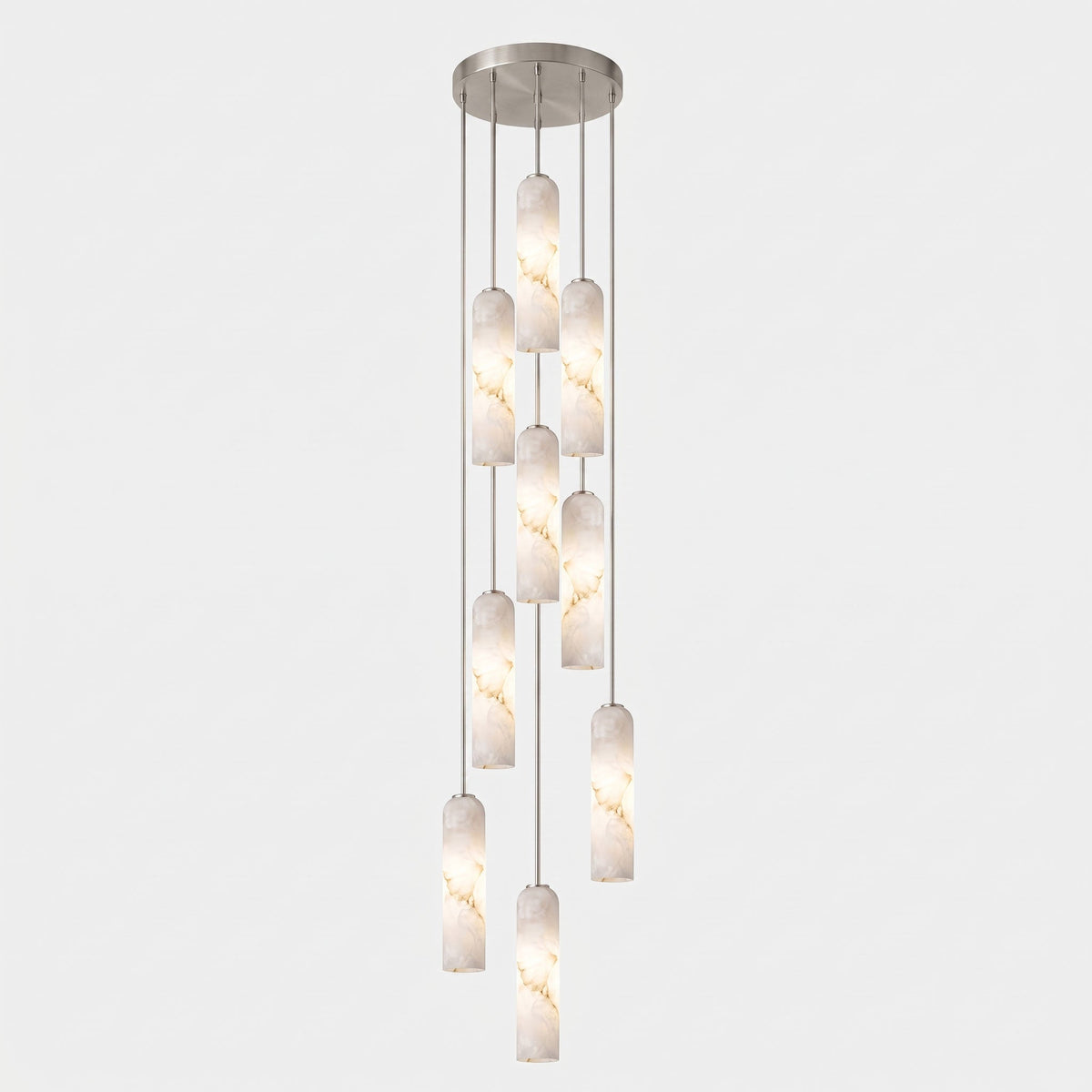 Alabaster Cylinder Pendant Light
