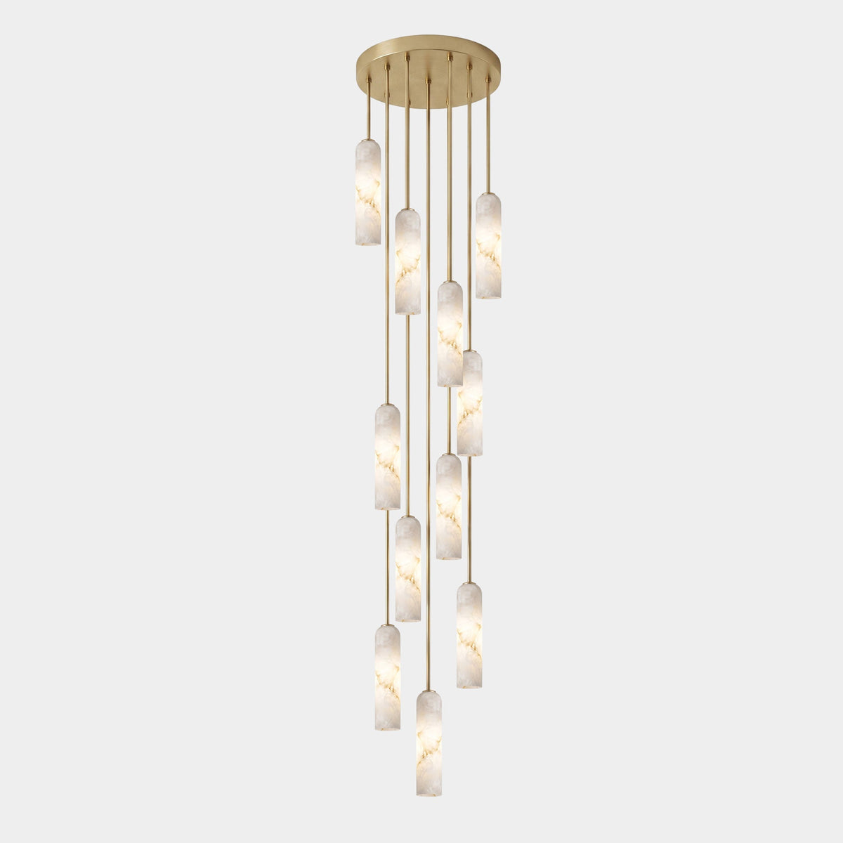 Alabaster Cylinder Pendant Light