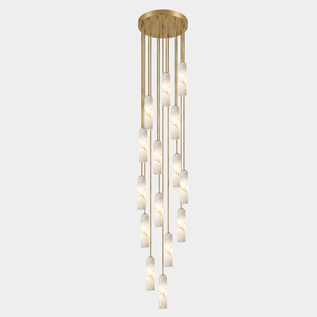 Alabaster Cylinder Pendant Light