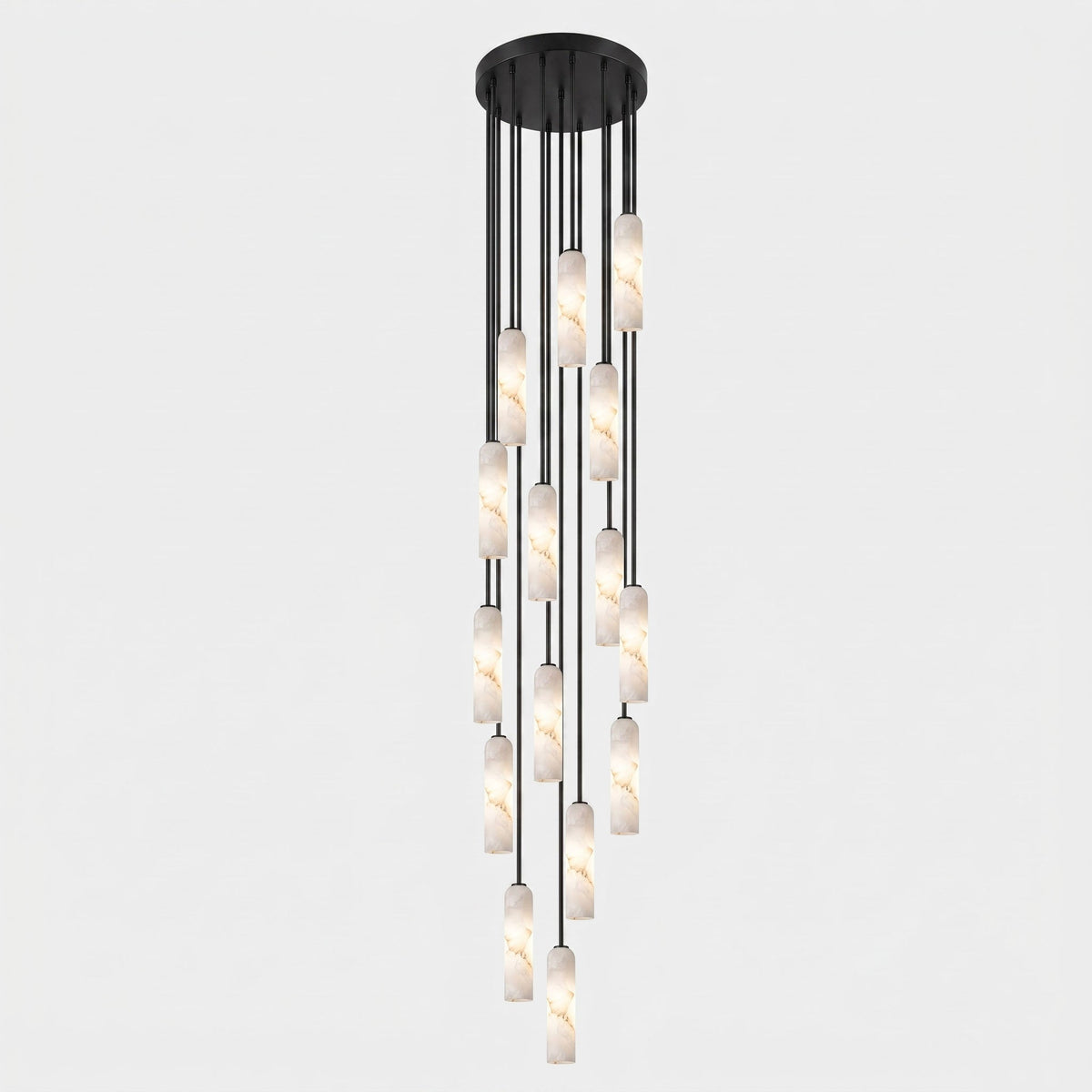 Alabaster Cylinder Pendant Light