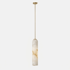 Alabaster Cylinder Pendant Light