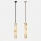 Alabaster Cylinder Pendant Light