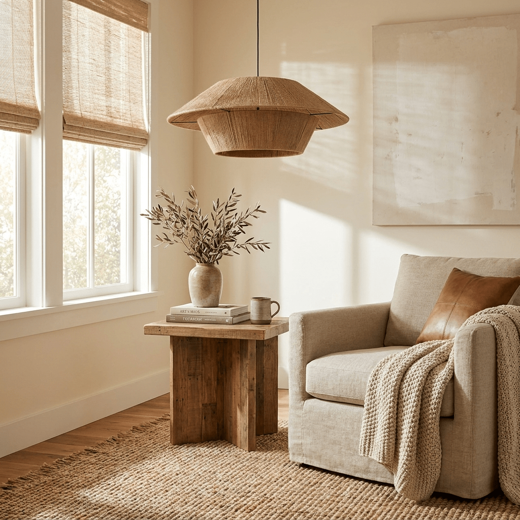Lunara Hemp Rope Pendant Light