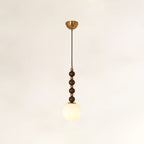 Vertical Walnut Balls Pendant Lamp